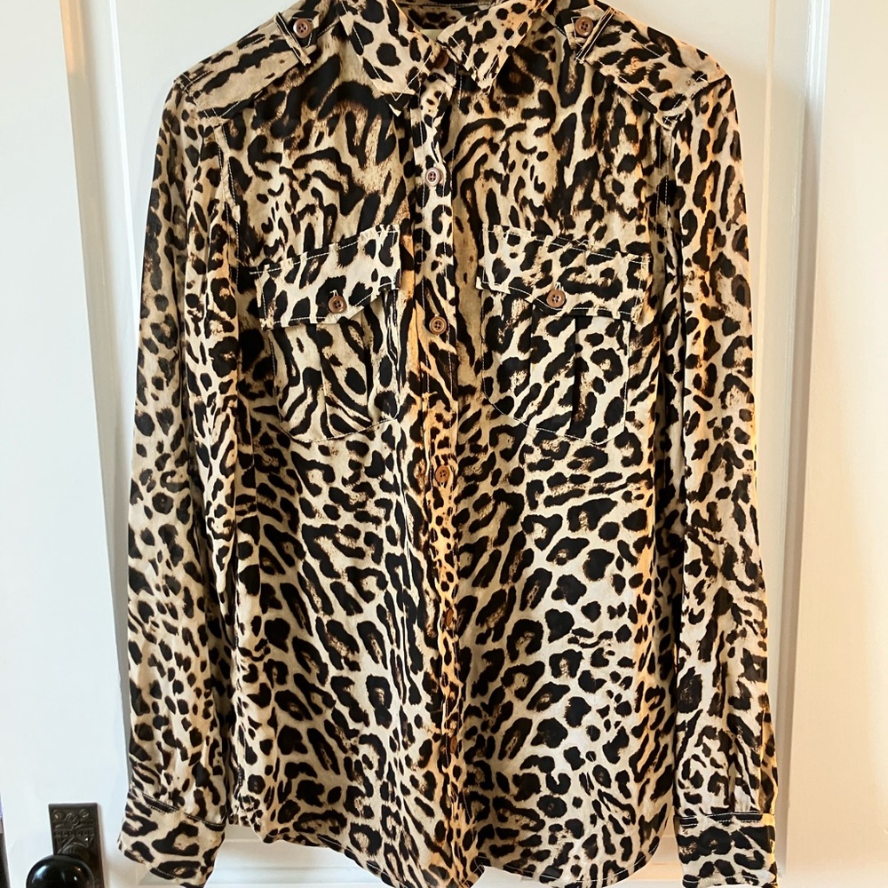 Denim and Supply Ralph Lauren Leopard Print Blouse S